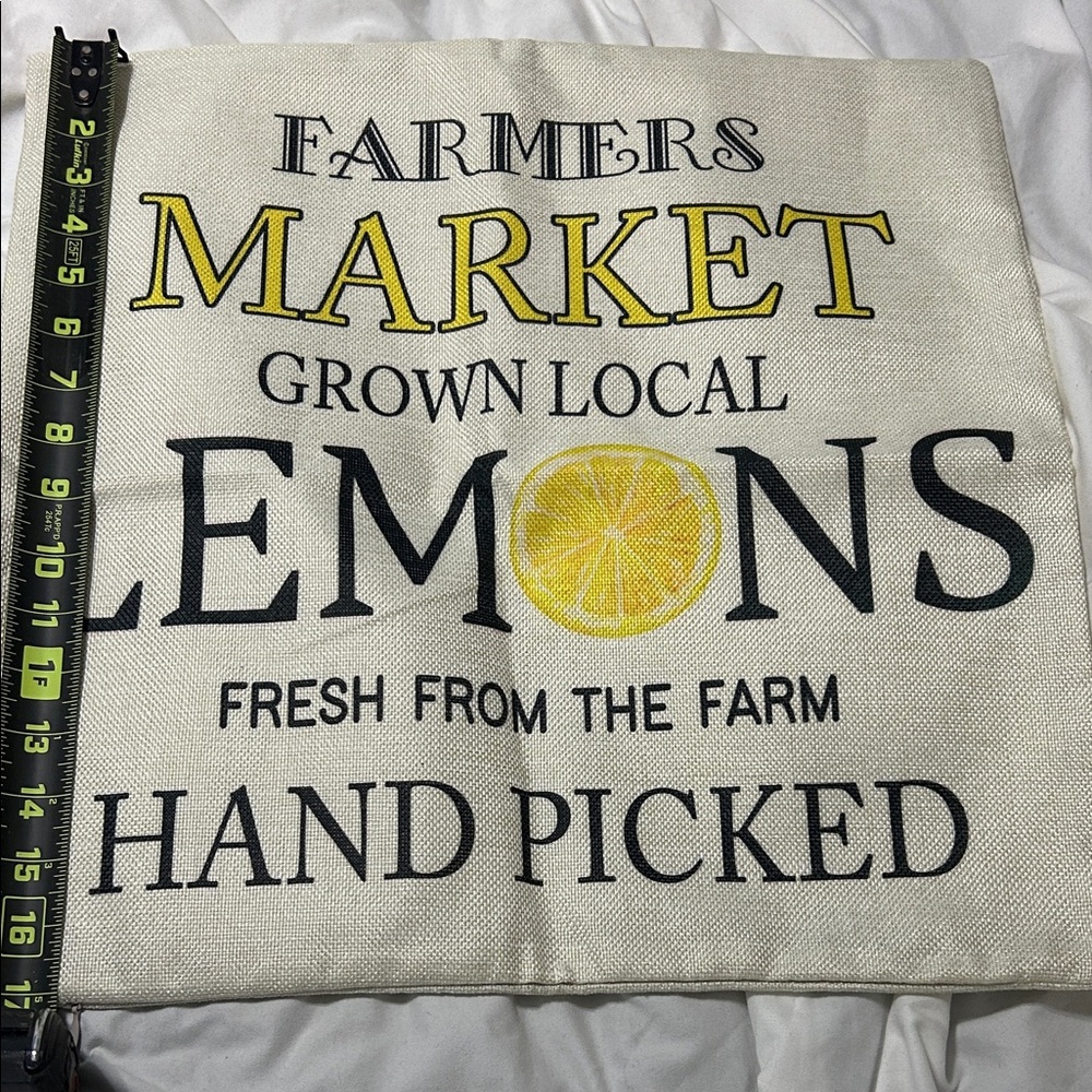 Farmers Market Canvas Pillow Case 17 x 17(LAST CALL)